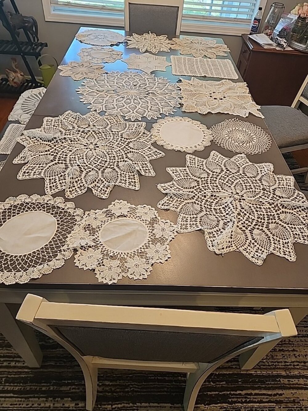 Vintage Lot Of 19 Random Crochet Lace Doilies